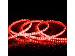 Tira LED Regulable 220V SMD 120 LED/m Color 8.5W/m Ancho 12mm Corte 20cm IP65 a Medida Rojo 2 m