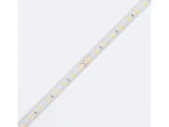 Tira LED Regulable 220V SMD Autorectificada 120 LED/m BOBINA 20m 12W/m 1080lm/m Superestrecha Ancho 6.5mm Corte 10cm IP65 2200K Súper Cálido
