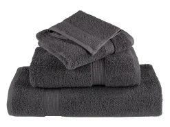 Toallas de baño 10 uds 100% algodón antracita 100x150 cm 600gsm ES427719