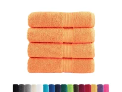 Toallas de baño 4 uds 100% algodón verde 100x150 cm 600 gsm ES766661