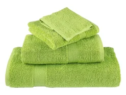Toallas de baño 10 uds 100% algodón verde 100x150 cm 600 gsm ES599604