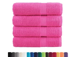Toallas de baño 4 uds 100% algodón verde 100x150 cm 600 gsm ES209966