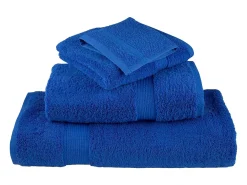 Toallas premium 10 uds 100% algodón azul 100x150 cm 600 gsm ES530047