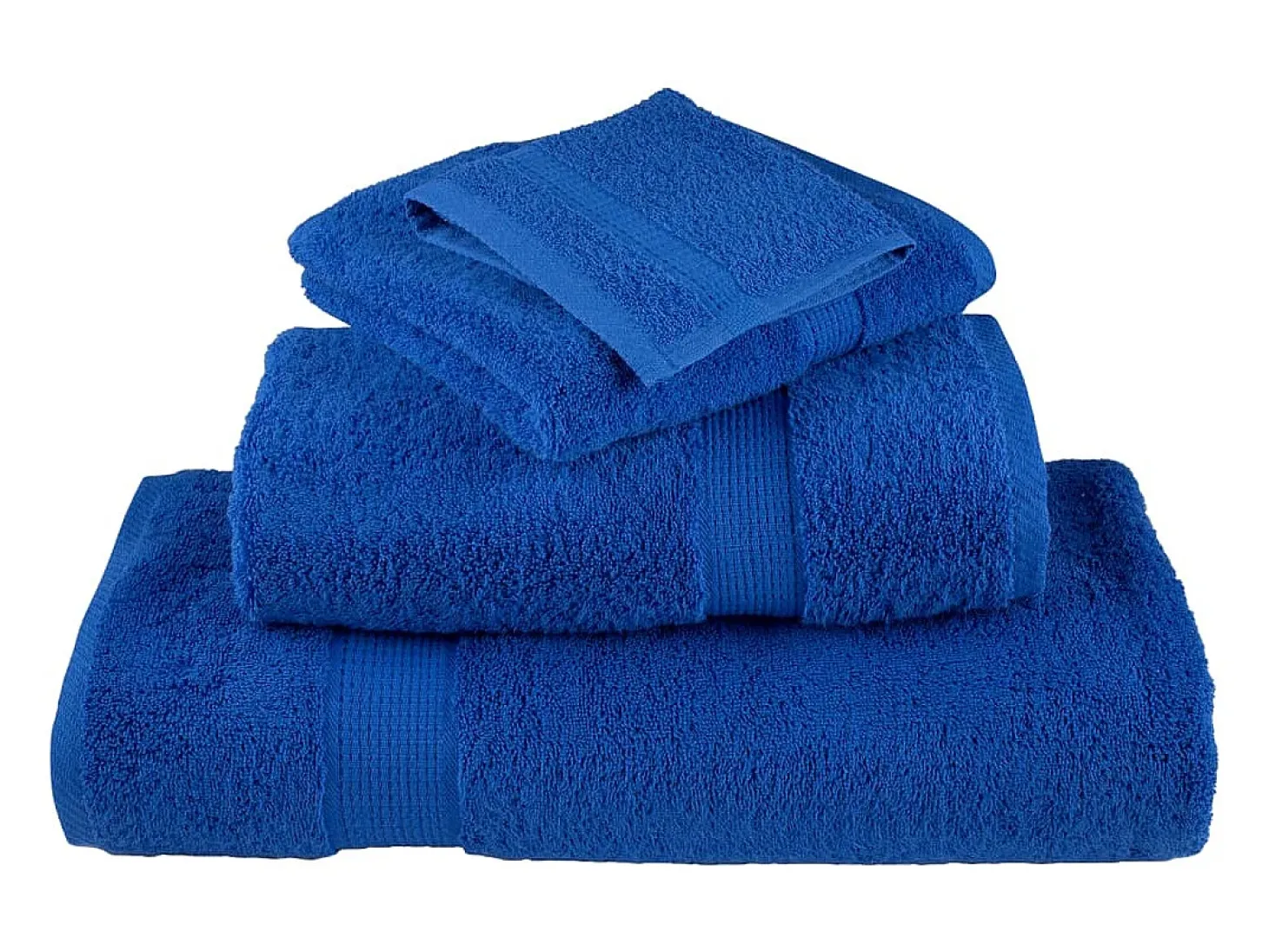 Toallas premium 10 uds 100% algodón azul 100x150 cm 600 gsm ES530047