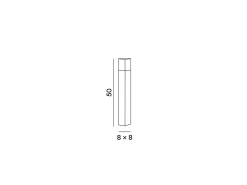 Torre - Bolardo de jardín con 1 bombilla E27 máx. 20 W IP54, aluminio pintado, bolardo para exterior, gris claro, altura 60 cm - Perenz