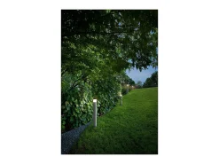 Torre - Bolardo de jardín con 1 bombilla E27 máx. 20 W IP54, aluminio pintado, bolardo para exterior, color antracita, altura 90 cm - Perenz
