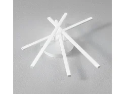 Tullia Plafón LED moderno 40W 2200lm luz natural 4000K, diseño geométrico blanco, aluminio y silicona, IP20, LED integrado