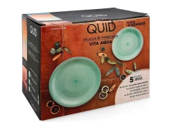 Vajilla Vita Aqua Quid 18 piezas gres azul