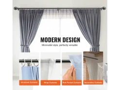 Varillas de Cortinas Dobles SucceBuy, Longitud Ajustable de 91.4-182.9 cm, para Salones, Dormitorios, Baños