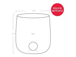 Vaso Bilia de vidrio borosilicato color azafrán, juego de 6 piezas, color transparente