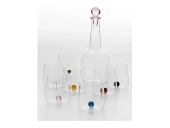 Vaso Bilia Zafferano de vidrio borosilicato, juego de 6 piezas, color azul
