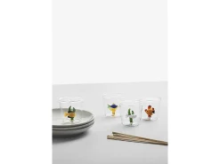Vaso de vidrio borosilicato, Pez y Alga, blanco/verde 350 ml, Marine Garden