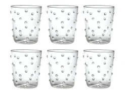 Vaso Zafferano para fiestas, vidrio blanco, 45 cl, juego de 6 piezas