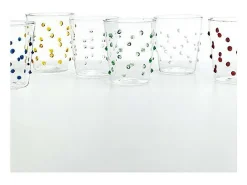 Vaso Zafferano para fiestas, color rosa, 45 cl, juego de 6 piezas