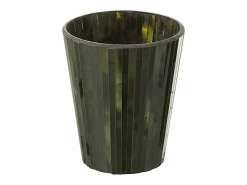 Vela perfumada de 60 horas en un tarro de vidrio verde de 15.5x15.5x18.5 cm