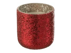 Vela perfumada de 60 horas en tarro de vidrio rojo de 14x14x15 cm