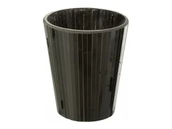 Vela perfumada 60H en tarro de vidrio negro 15.5x15.5x18.5 cm