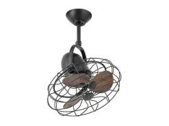 Ventilador Ac Keiki Marron Controlador Pared 3 Velocidades Faro