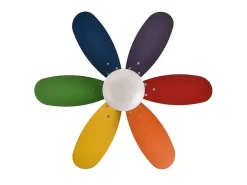 Ventilador Dc Alves Blanco Colores E27 Control Remoto Y Temporizador