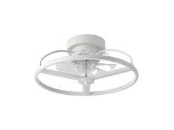 Ventilador Dc Anuska Blanco Led 6 Velocidades 3 Colores