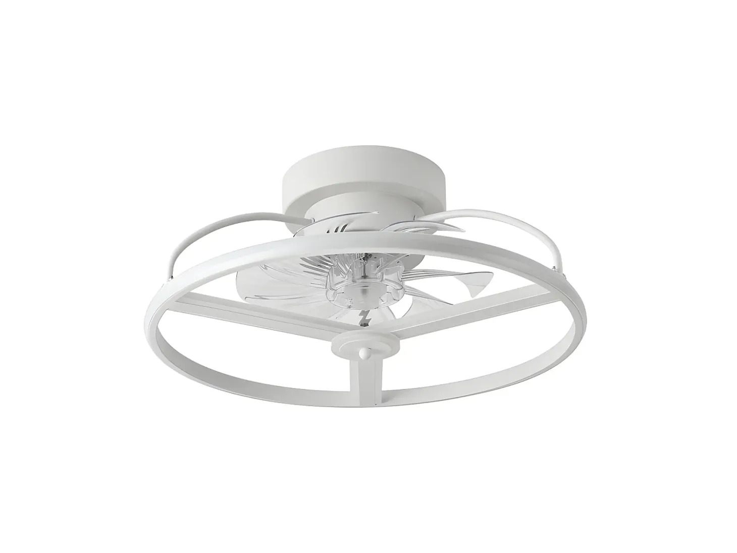 Ventilador Dc Anuska Blanco Led 6 Velocidades 3 Colores