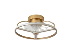 Ventilador Dc Anuska Negro Dorado Led 6 Velocidades 3 Colores