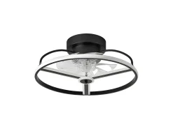 Ventilador Dc Anuska Negro Led 6 Velocidades 3 Colores