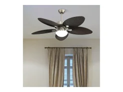 Ventilador Dc Borasco Niquel Led 24w 3 Temperaturas Memoria Color
