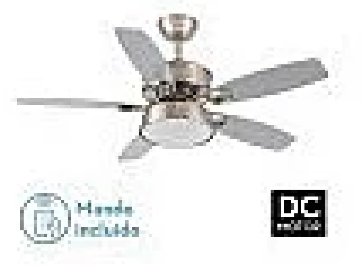 Ventilador Dc Braw Niquel Led 5 Aspas Y Control Remoto