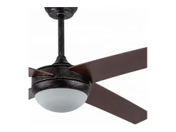 Ventilador Dc Ciro Cuero Nogal E27 Con Mando A Distancia