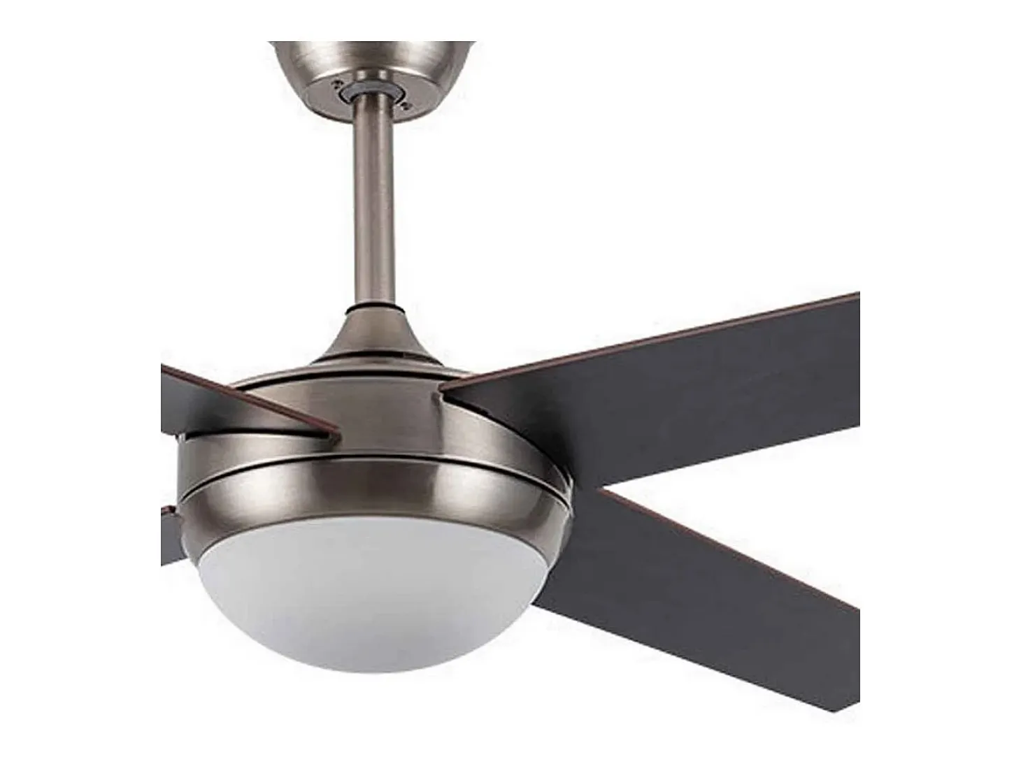 Ventilador Dc Ciro Niquel Wengue E27 Con Mando A Distancia