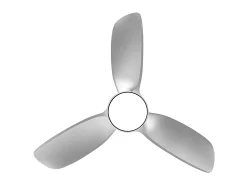 Ventilador Dc Haur Plata Led Cct Regulable Con Memoria
