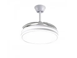 Ventilador Dc Led Asgard Blanco 4 Aspas Led Integrado Y Memoria Color