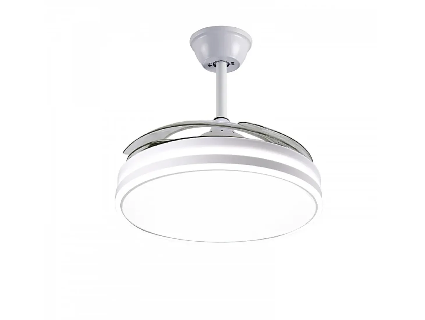 Ventilador Dc Led Asgard Blanco 4 Aspas Led Integrado Y Memoria Color