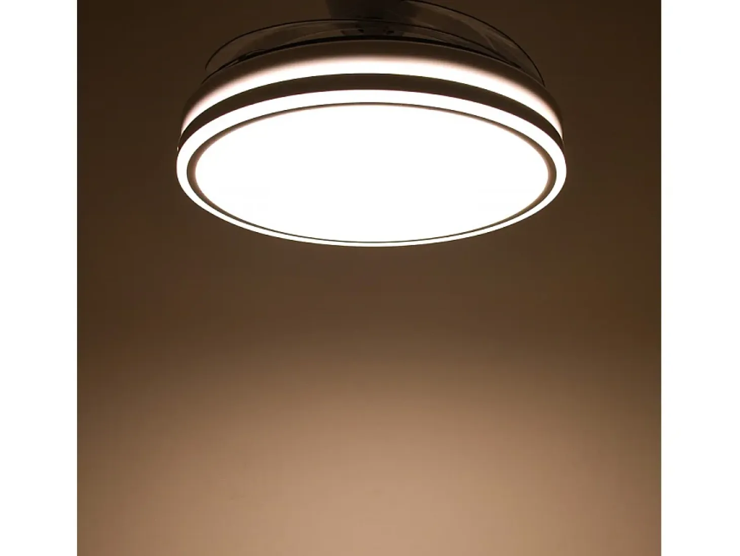 Ventilador Dc Led Asgard Blanco 4 Aspas Led Integrado Y Memoria Color