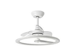 Ventilador Dc Tatiana Blanco Gris Led Integrado 3temperaturas Mando Distancia