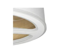 Ventilador Dc Tatiana Blanco Beis Led Integrado 3temperaturas Mando Distancia