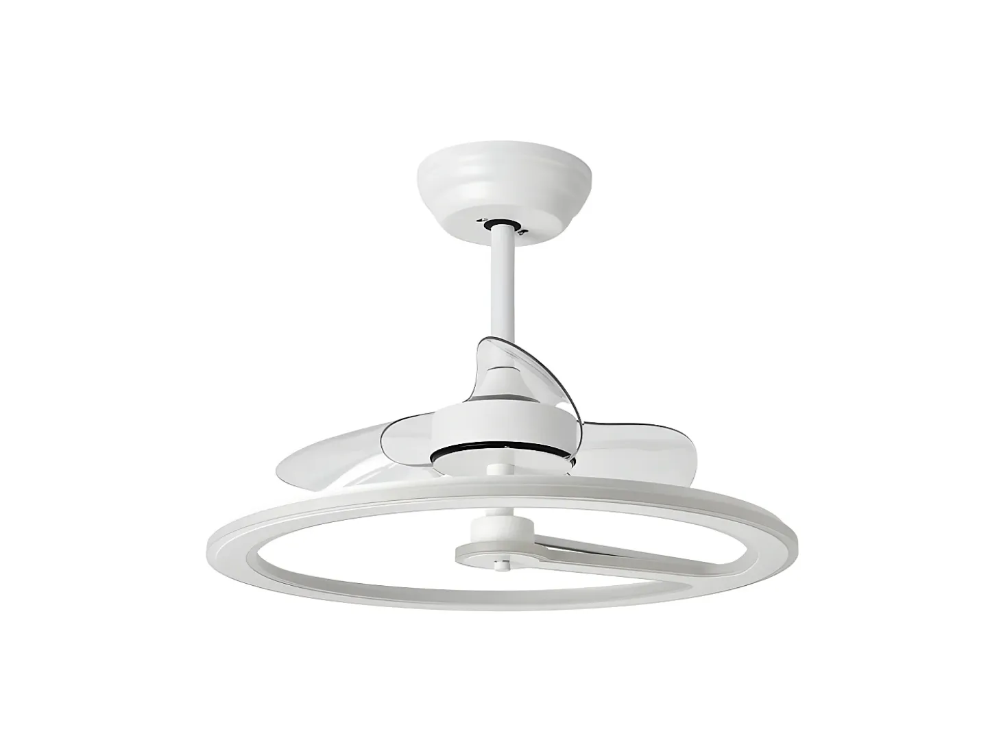 Ventilador Dc Tatiana Blanco Beis Led Integrado 3temperaturas Mando Distancia