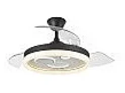 Ventilador Dc Turia Negro Led 72w 3 Temperaturas