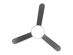 Ventilador Dc Umi Gris Led 3 Temperaturas Y Control Remoso