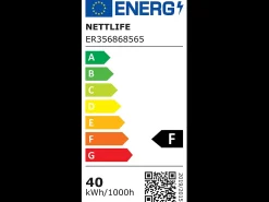 Ventilador de techo NETTLIFE con iluminación LED, silencioso, con control remoto, 40 W, regulable, 6 velocidades