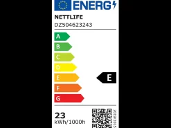 Ventilador de techo NETTLIFE con iluminación regulable, silencioso, 70 cm, LED, 23 W, blanco, verano/invierno, temporizador de 6 velocidades
