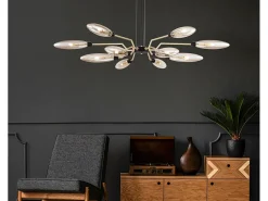 Ventura Lámpara Colgante de Techo Oro Mate, 12 Luces, G9