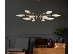 Ventura Lámpara Colgante de Techo Oro Mate, 12 Luces, G9