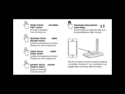 VERA - Lámpara de mesa LED CCT con carga inalámbrica sin cables