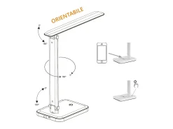 VERA - Lámpara de mesa LED CCT con carga inalámbrica sin cables