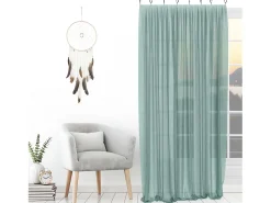 Visillo con anillos 135x250 cm SPIRIT water green