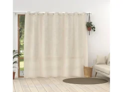 Visillo de lino con ojales 280x250 cm natural LINO