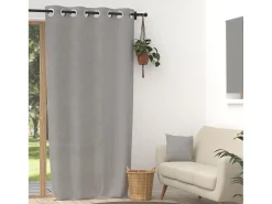 Visillo de lino con ojales 135x250 cm LINO gris, por Soleil d'Ocre