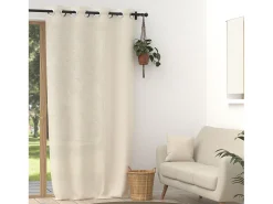 Visillo de lino con ojales 135x250 cm natural LINO